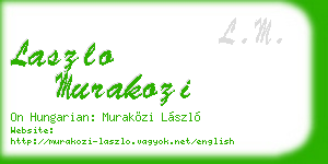 laszlo murakozi business card