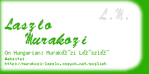 laszlo murakozi business card